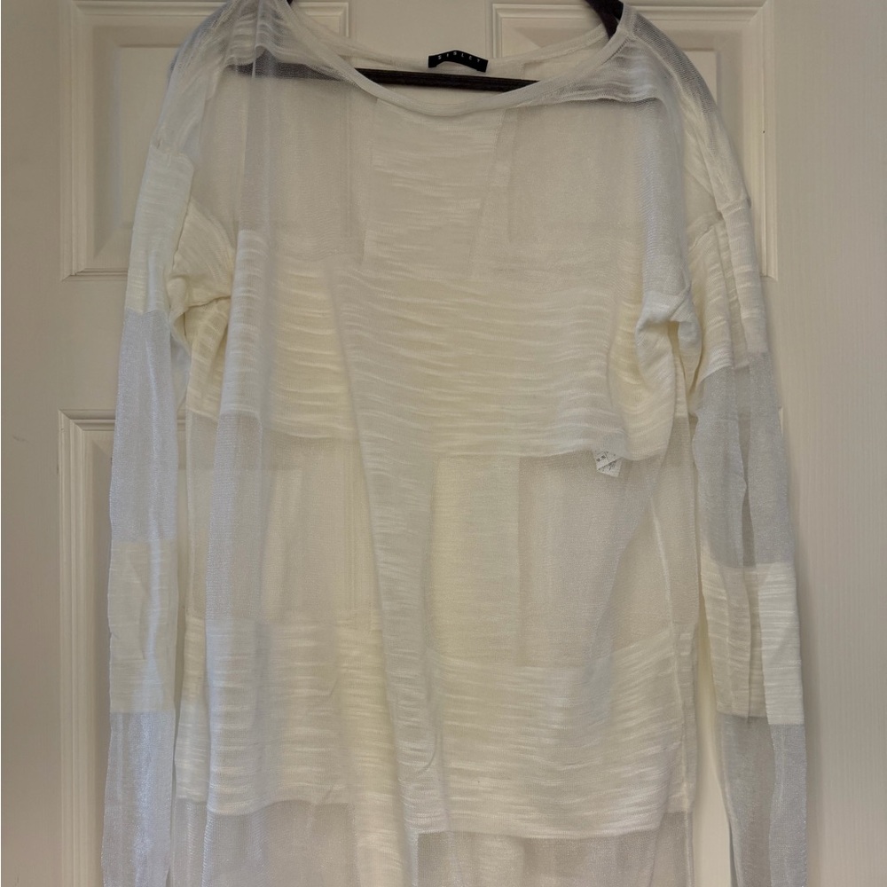 Sisley Sheer Cream Blouse, size L